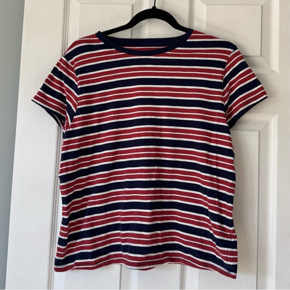 New Aerie 2025 Striped Red and Blue T-Shirt: vintage inspired 1990s large L
